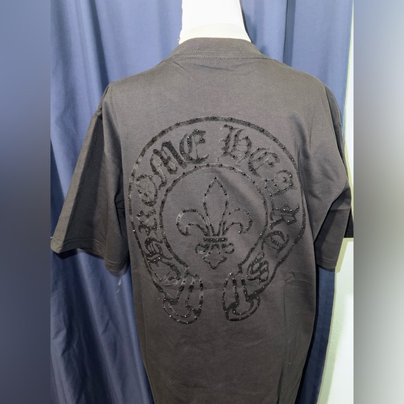 Hearts‎ Rhinestone Black Tee NWT Size Medium BEST QUALITY OUT THERE - Picture 6 of 6